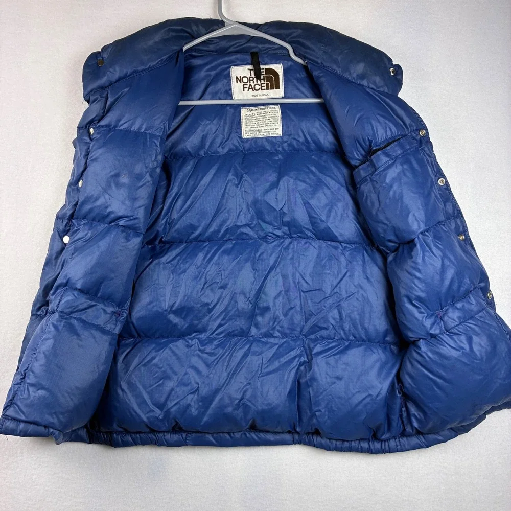 The North Face Puffer Vest S Blue Vintage Down Filled Gorpcore Retro USA Made